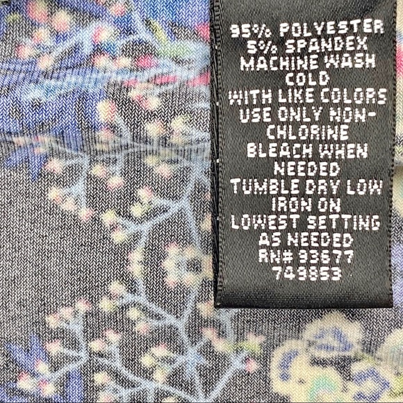 Nicole Miller Shift Sleeveless Midi Floral Dress L - Picture 9 of 9